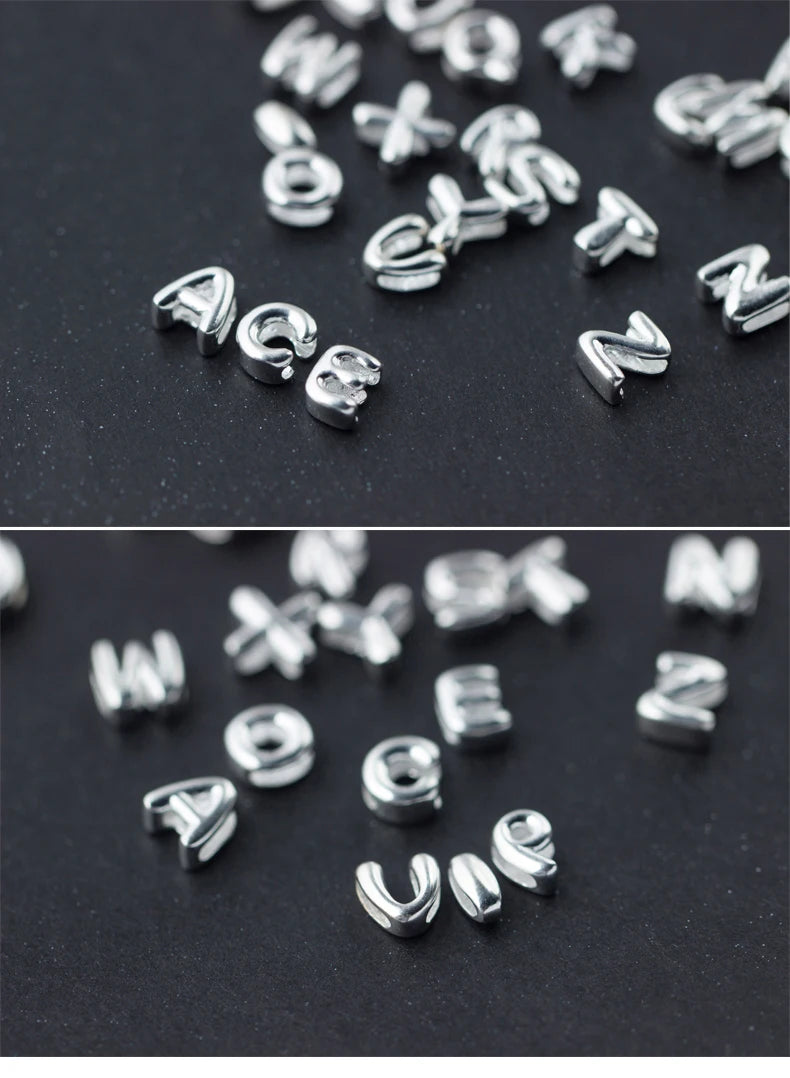 Pendente "Silver Bubble Letter"