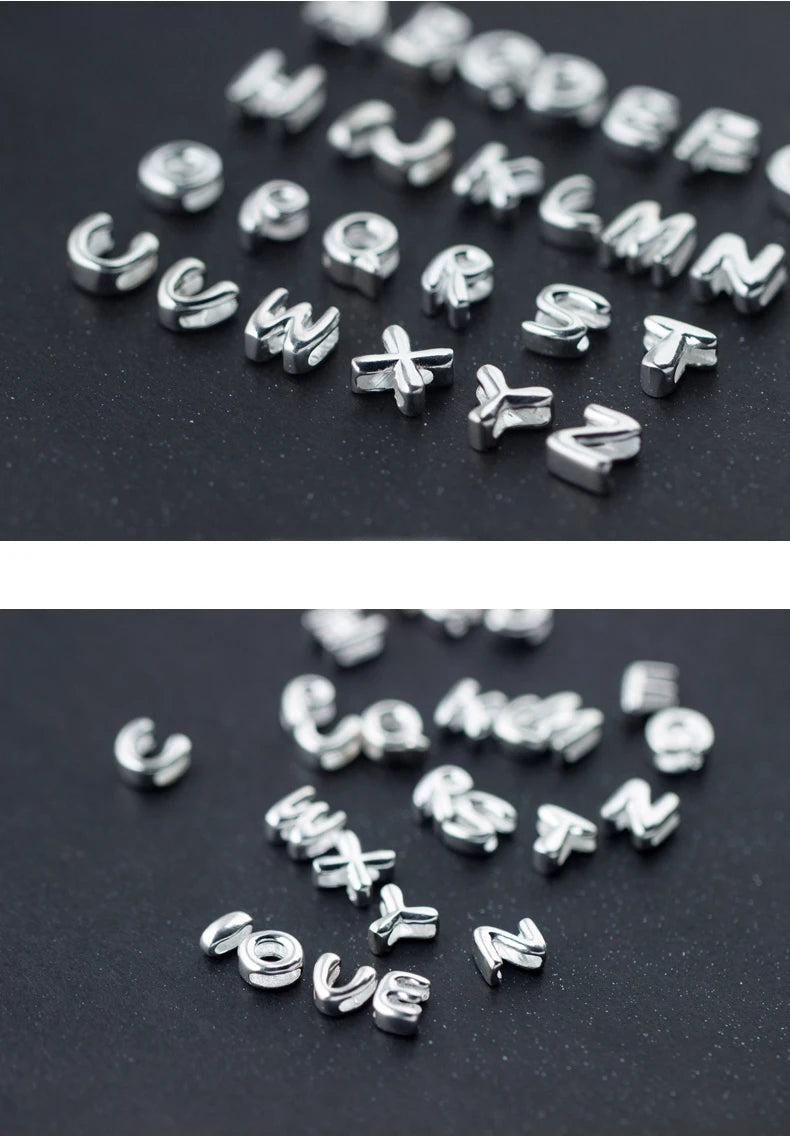 Pendente "Silver Bubble Letter"